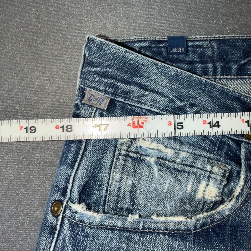 Citizens of Humanity Jagger Bootcut Jeans Mens 34 Blue‎ Distressed Tailored Fit